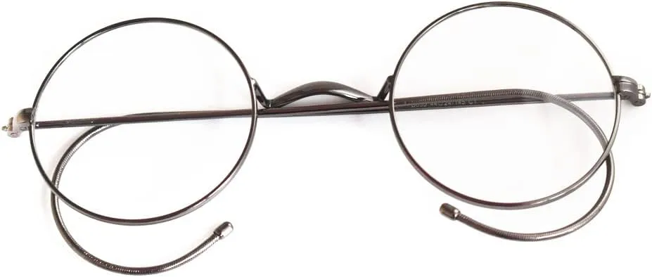 Vintage Round Eyeglasses Frames Antique Flexible Wire Rim Glasses Full Rim Unisex