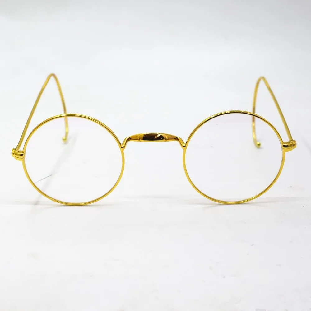 Vintage Round Eyeglasses Frames Antique Flexible Wire Rim Glasses Full Rim Unisex