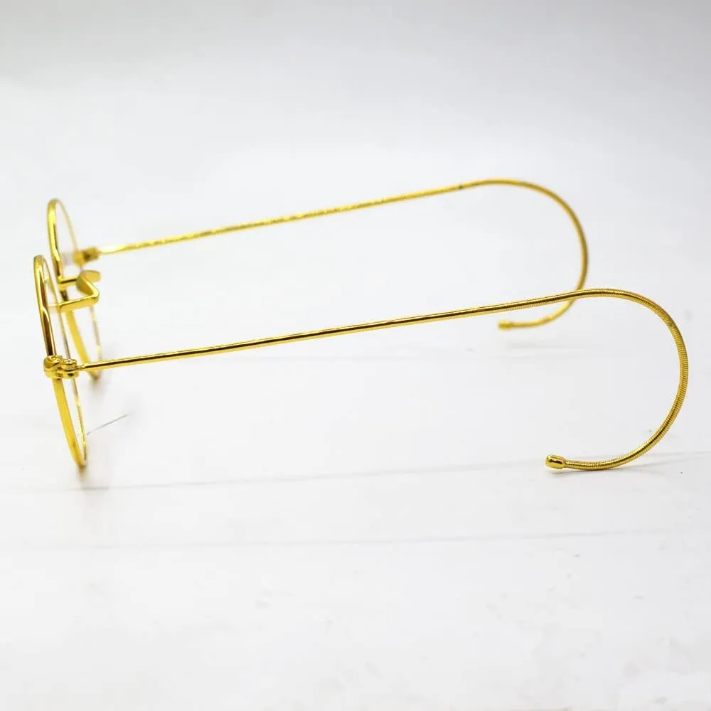Vintage Round Eyeglasses Frames Antique Flexible Wire Rim Glasses Full Rim Unisex