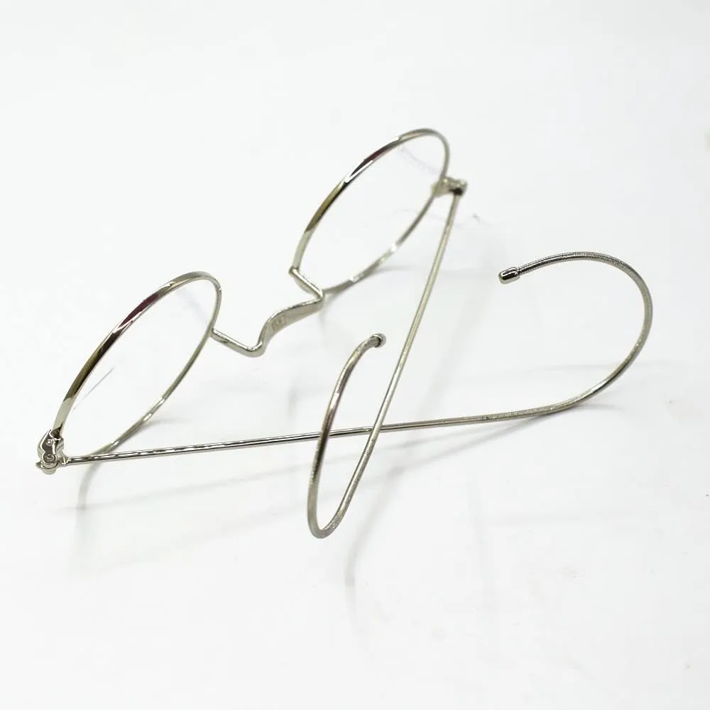 Vintage Round Eyeglasses Frames Antique Flexible Wire Rim Glasses Full Rim Unisex
