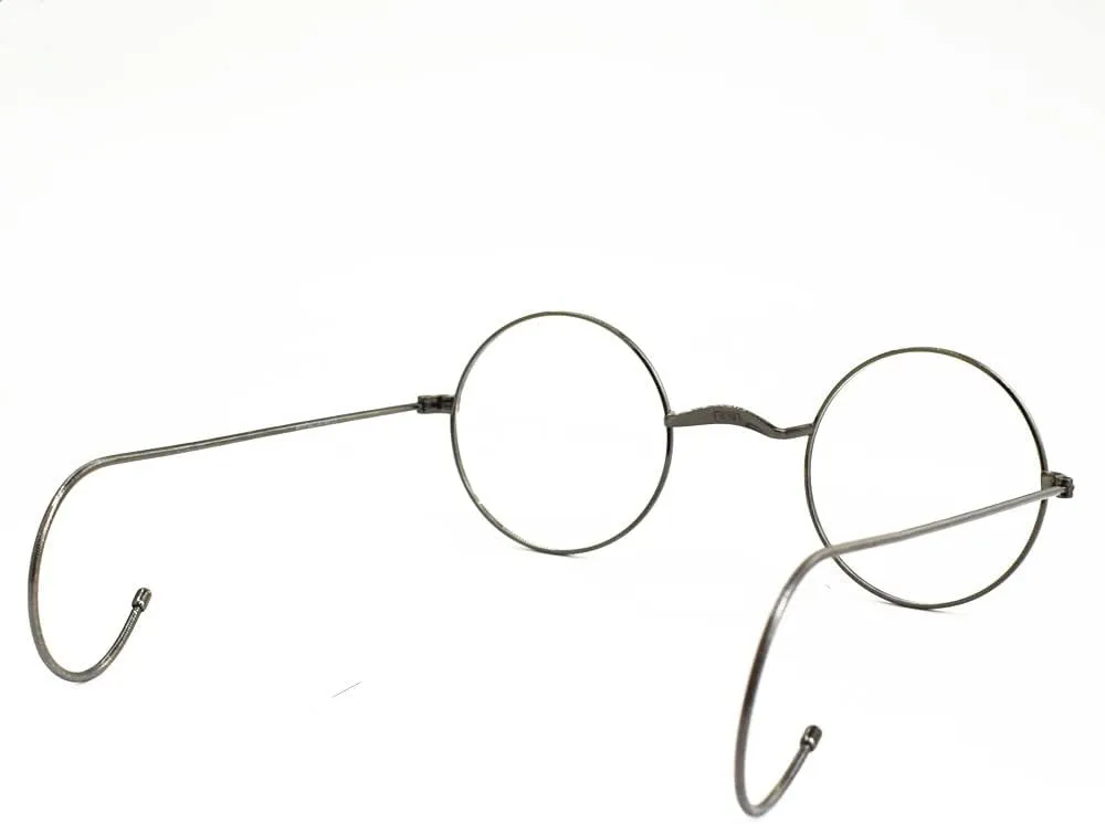 Vintage Round Eyeglasses Frames Antique Flexible Wire Rim Glasses Full Rim Unisex