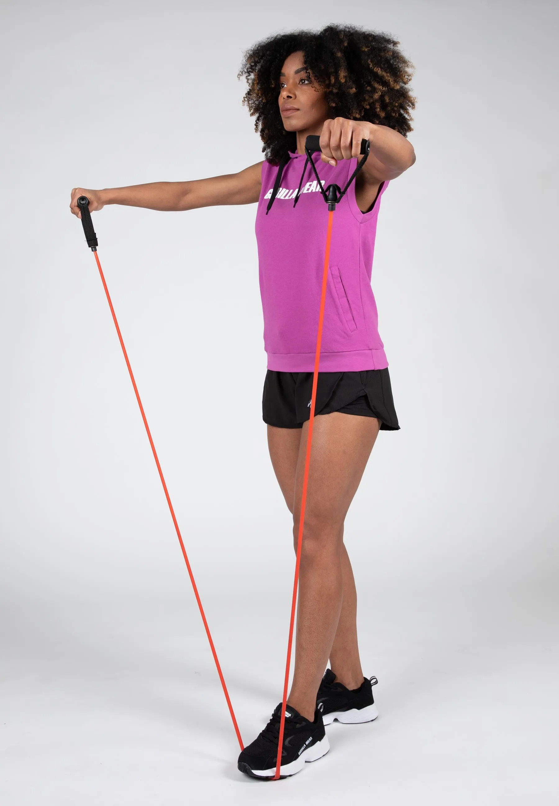Virginia Sleeveless Hoodie - Pink