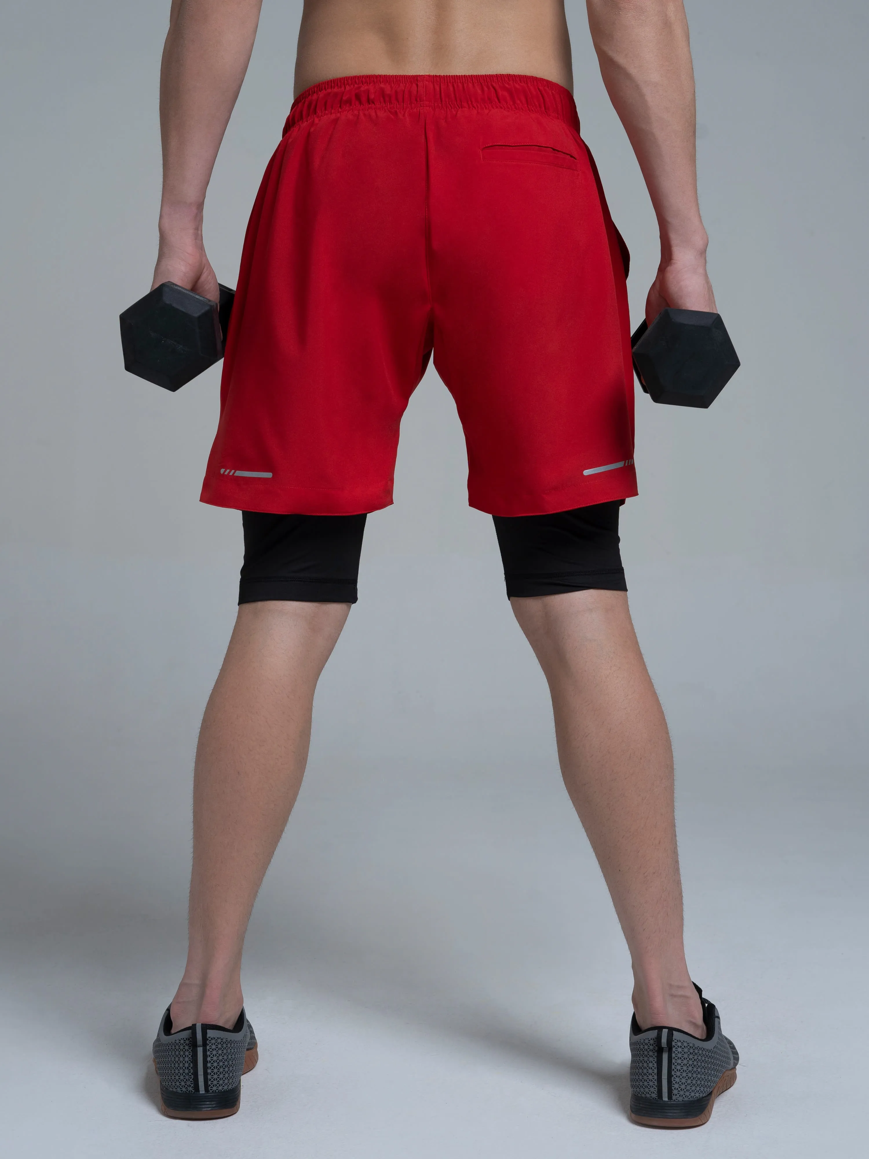 Vital Rep Red Gym Shorts