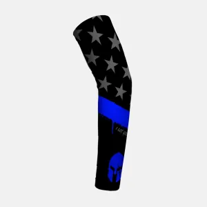 Warrior thin blue line Kids Arm Sleeve