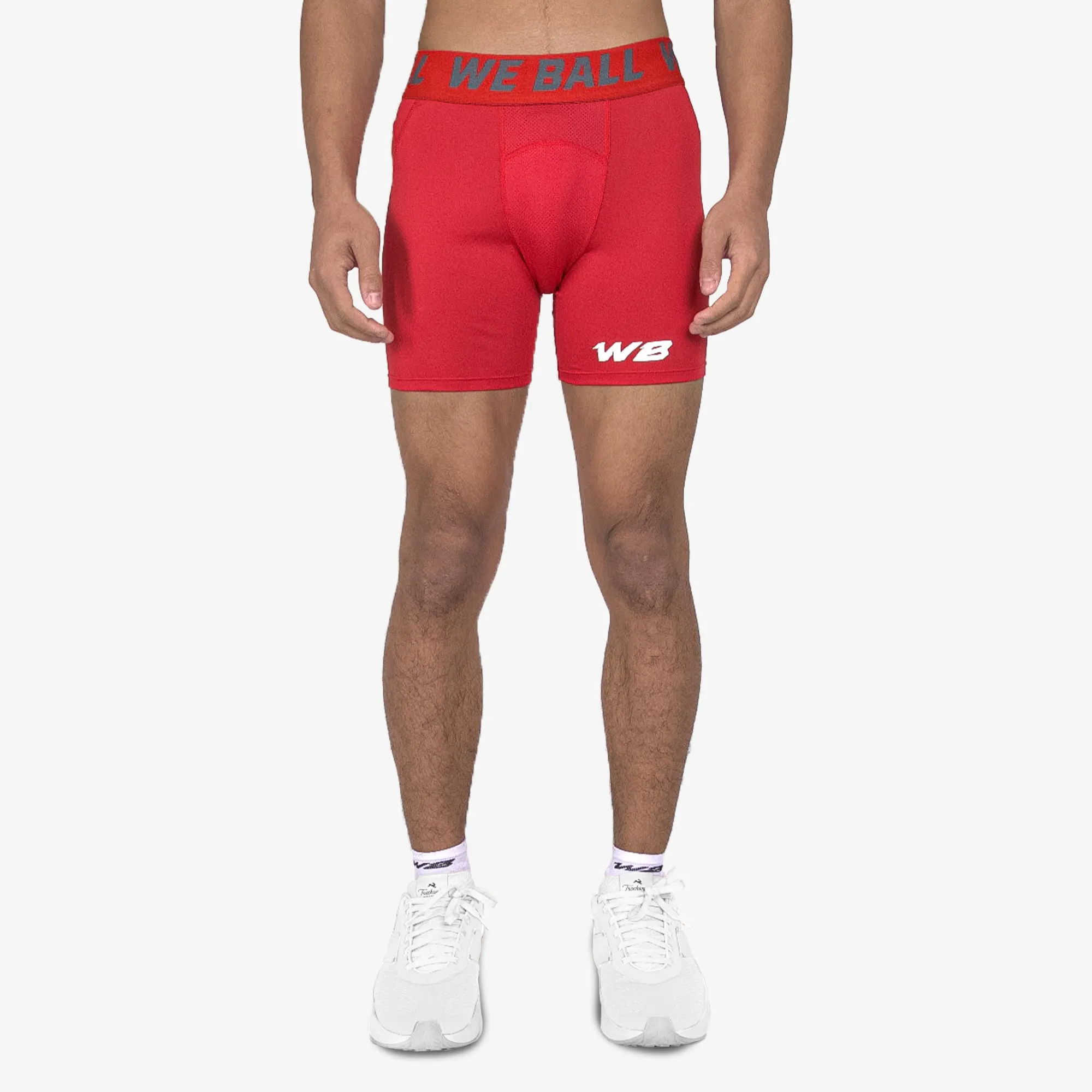 WBTECH™ COMPRESSION SHORTS 6" (RED)