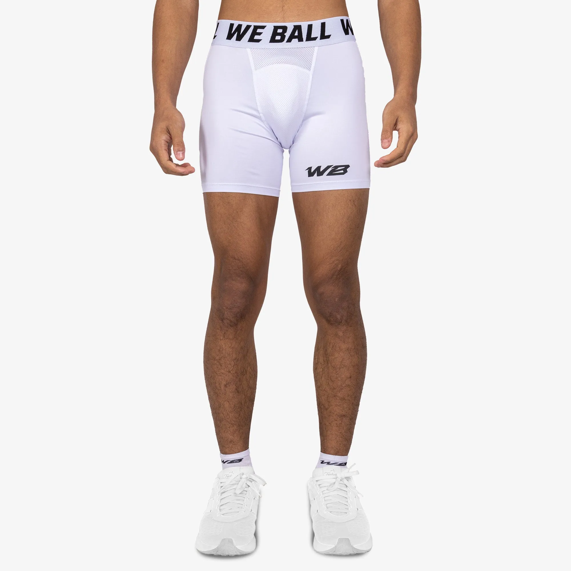 WBTECH™ COMPRESSION SHORTS 6" (WHITE)
