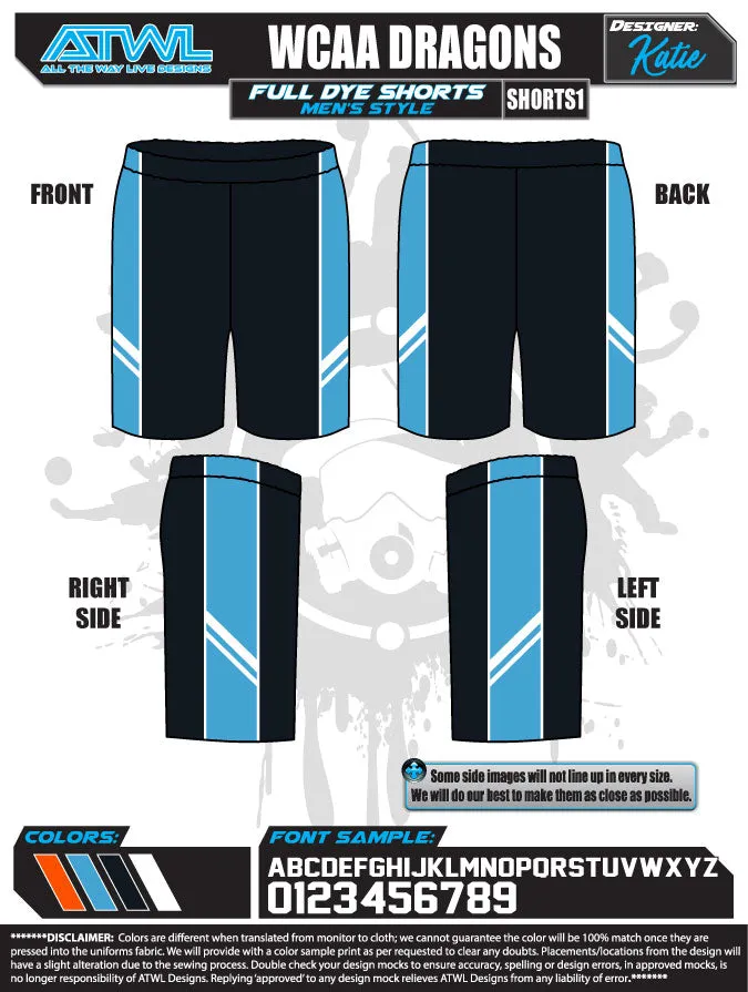 Wesley Chapel Basketball Full dye shorts