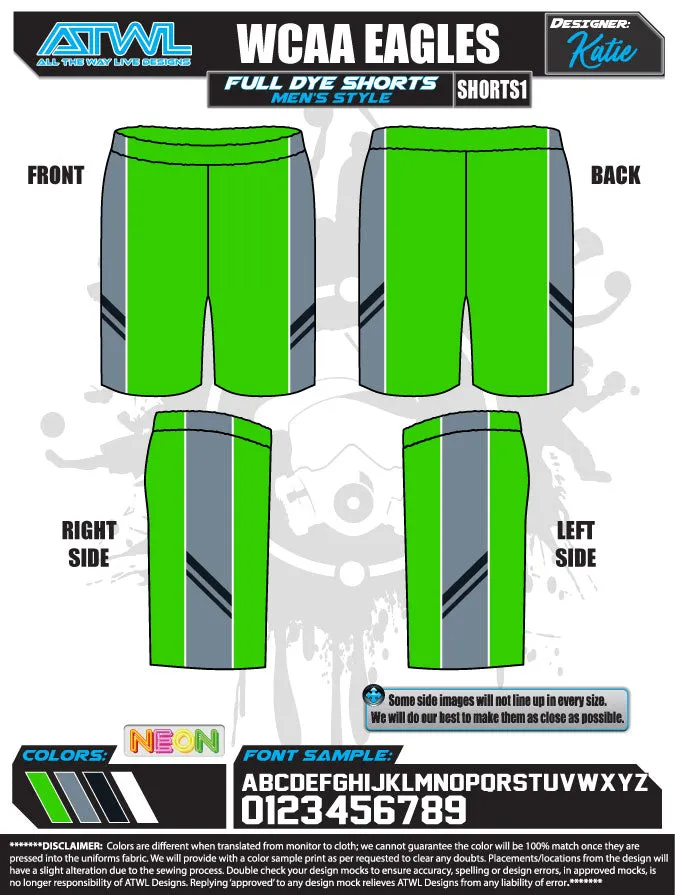 Wesley Chapel Basketball Full dye shorts
