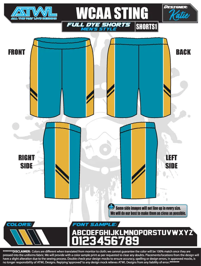 Wesley Chapel Basketball Full dye shorts