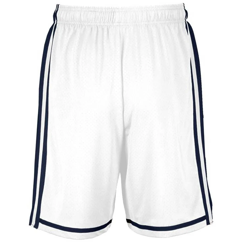 White-Navy Legacy Basketball Shorts