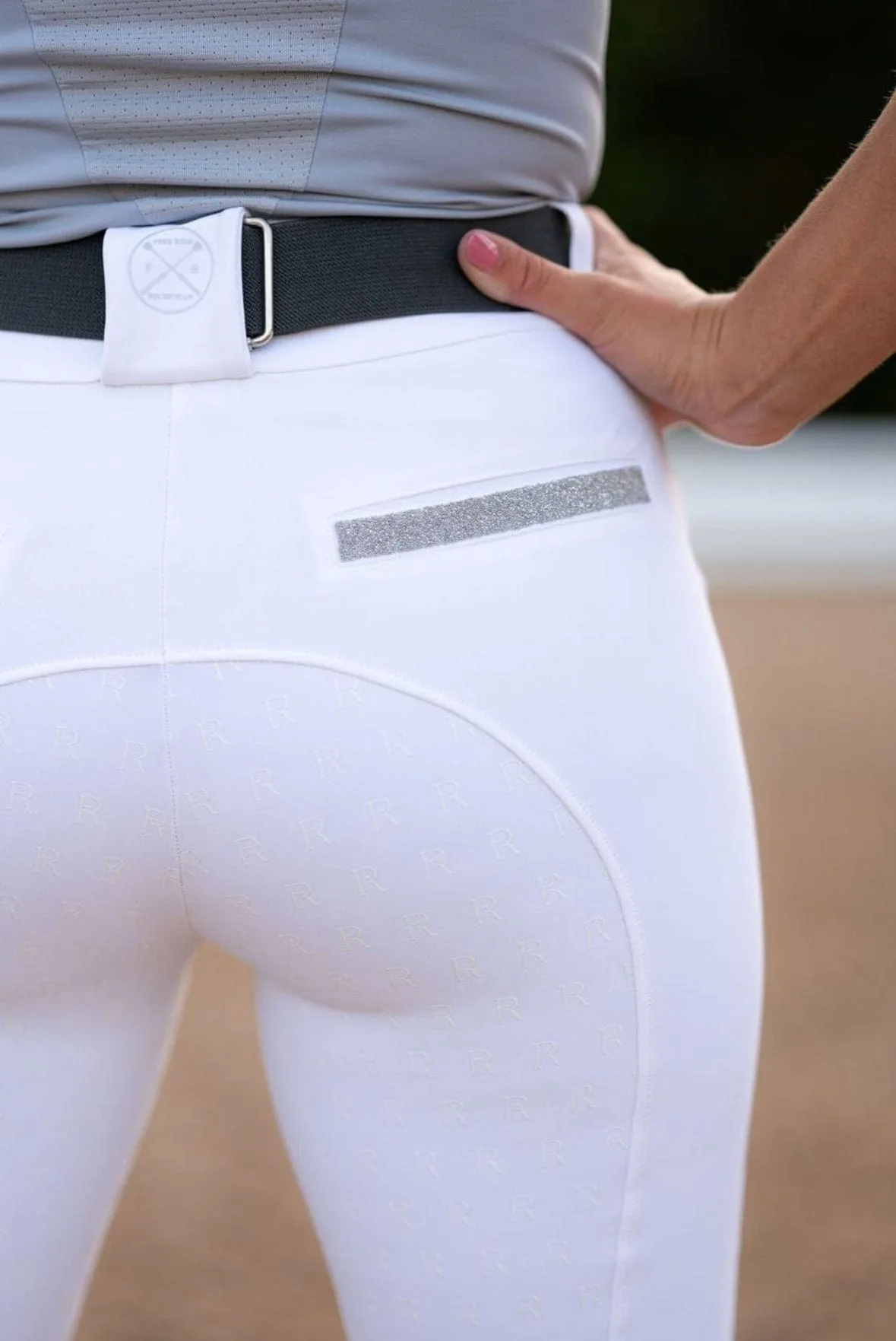 White Sparkle PRO | Full Seat or Knee Patch Breech
