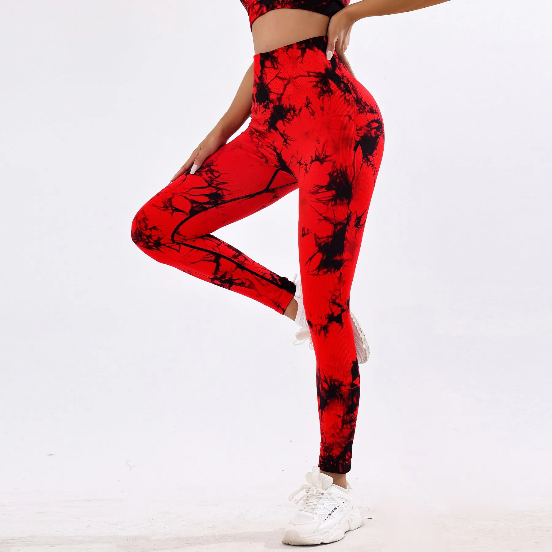 Wholesale Tie Dye Seamless Set Yoga Clothes
