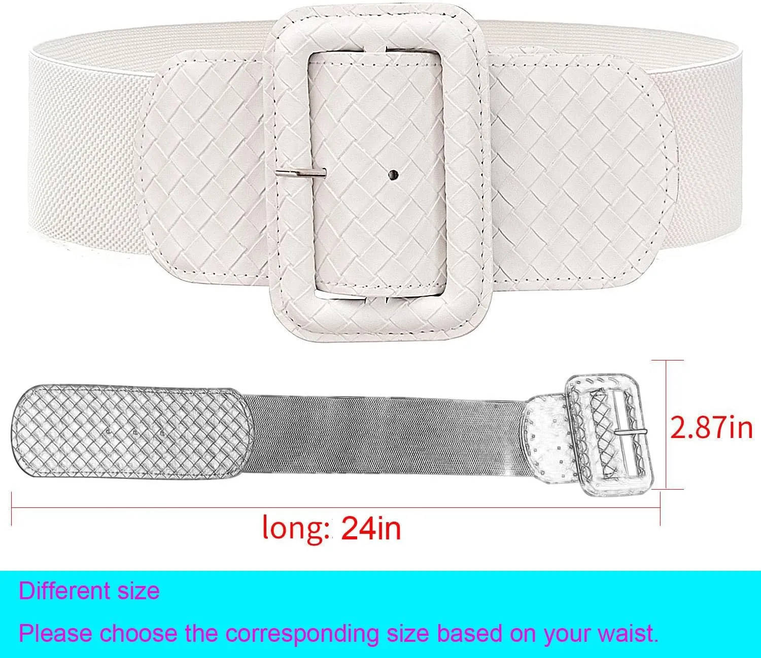 Wide Stretchy Belt for Women, Fashion Elastic Belts Ladies Waist Belt Stretchy Cinch Belts Waistband for Dresses
