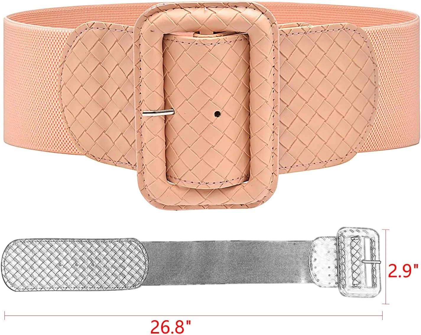 Wide Stretchy Belt for Women, Fashion Elastic Belts Ladies Waist Belt Stretchy Cinch Belts Waistband for Dresses