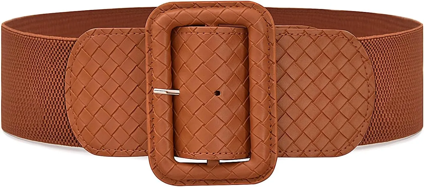 Wide Stretchy Belt for Women, Fashion Elastic Belts Ladies Waist Belt Stretchy Cinch Belts Waistband for Dresses