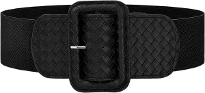 Wide Stretchy Belt for Women, Fashion Elastic Belts Ladies Waist Belt Stretchy Cinch Belts Waistband for Dresses