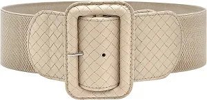 Wide Stretchy Belt for Women, Fashion Elastic Belts Ladies Waist Belt Stretchy Cinch Belts Waistband for Dresses