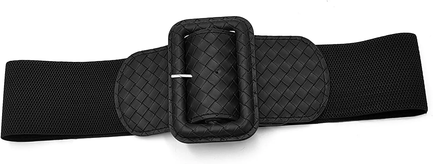 Wide Stretchy Belt for Women, Fashion Elastic Belts Ladies Waist Belt Stretchy Cinch Belts Waistband for Dresses