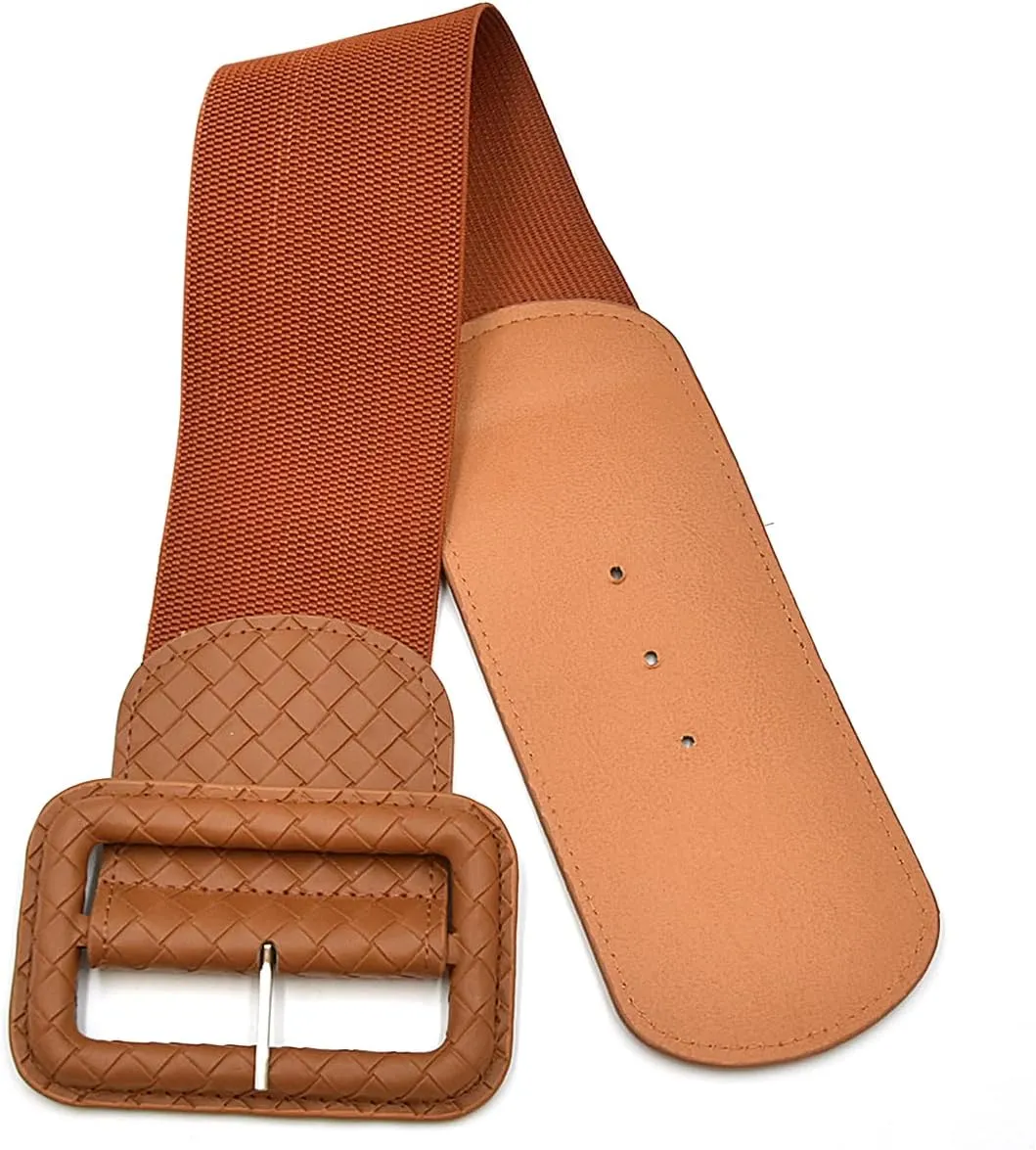 Wide Stretchy Belt for Women, Fashion Elastic Belts Ladies Waist Belt Stretchy Cinch Belts Waistband for Dresses