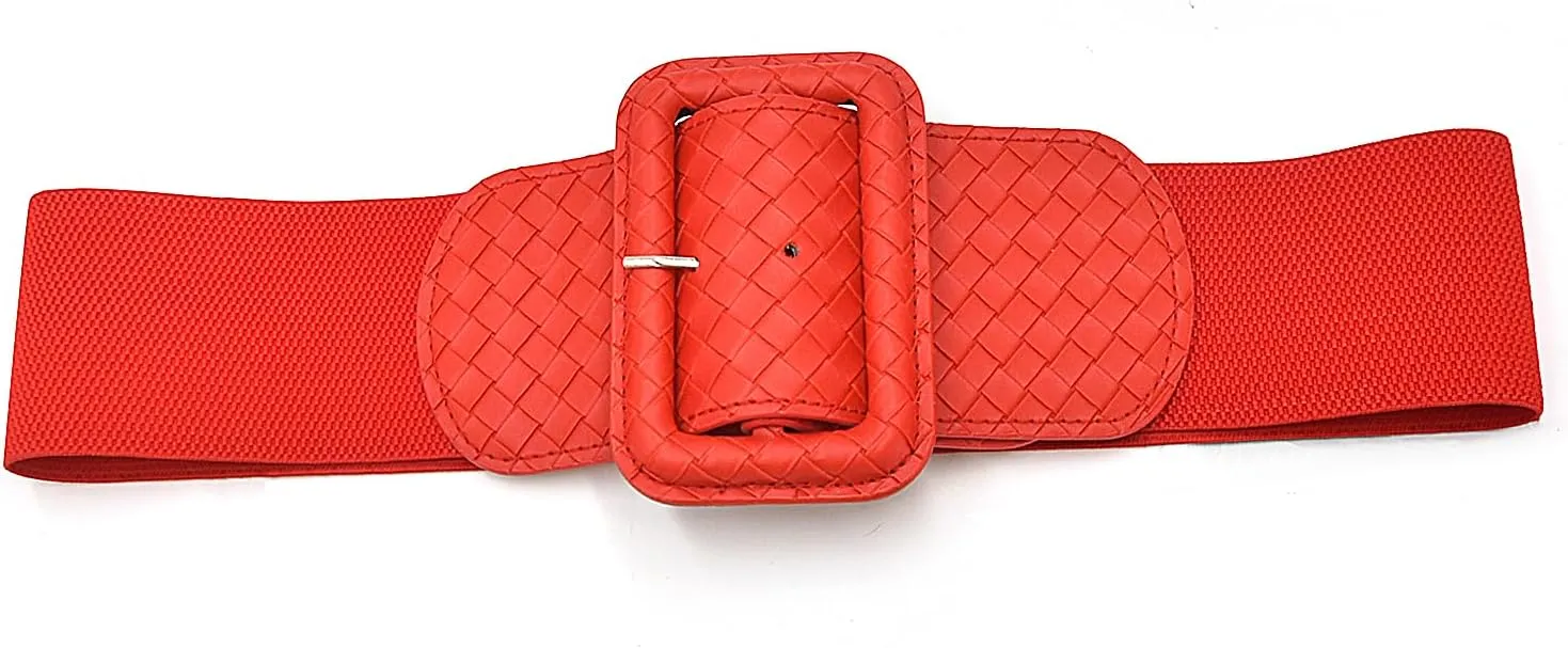 Wide Stretchy Belt for Women, Fashion Elastic Belts Ladies Waist Belt Stretchy Cinch Belts Waistband for Dresses