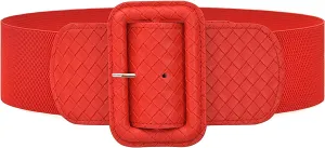 Wide Stretchy Belt for Women, Fashion Elastic Belts Ladies Waist Belt Stretchy Cinch Belts Waistband for Dresses