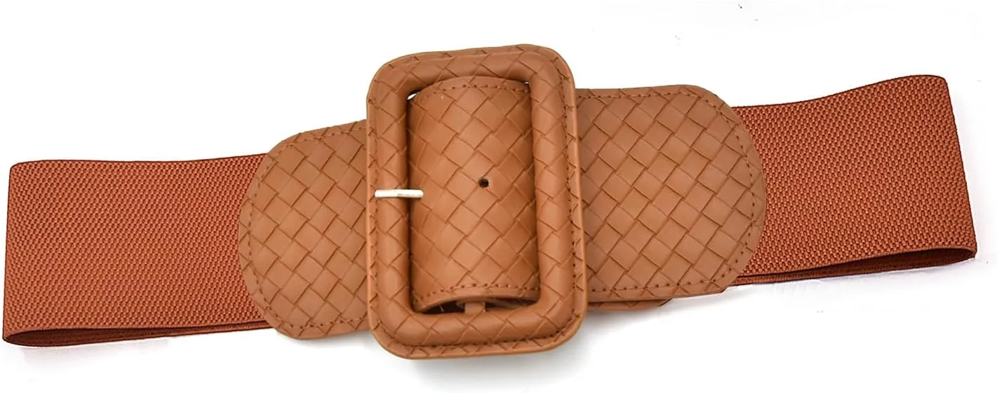 Wide Stretchy Belt for Women, Fashion Elastic Belts Ladies Waist Belt Stretchy Cinch Belts Waistband for Dresses