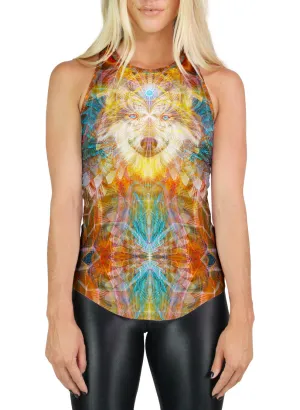Wolf Tank Top | Womens Racerback Tank | Shamanic Clothing | Beau Wolf