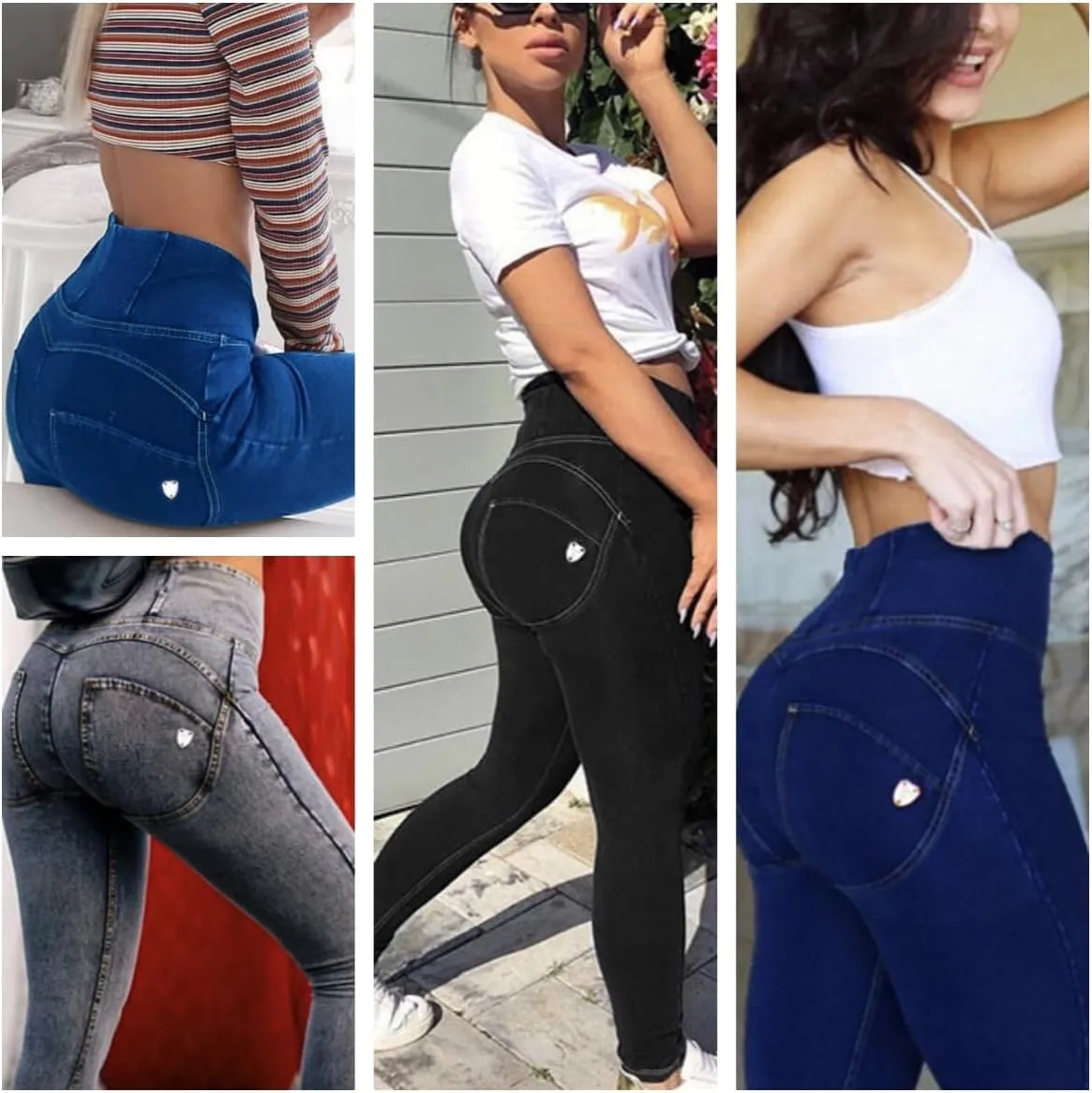 Woman High Waist Push Up Jeans