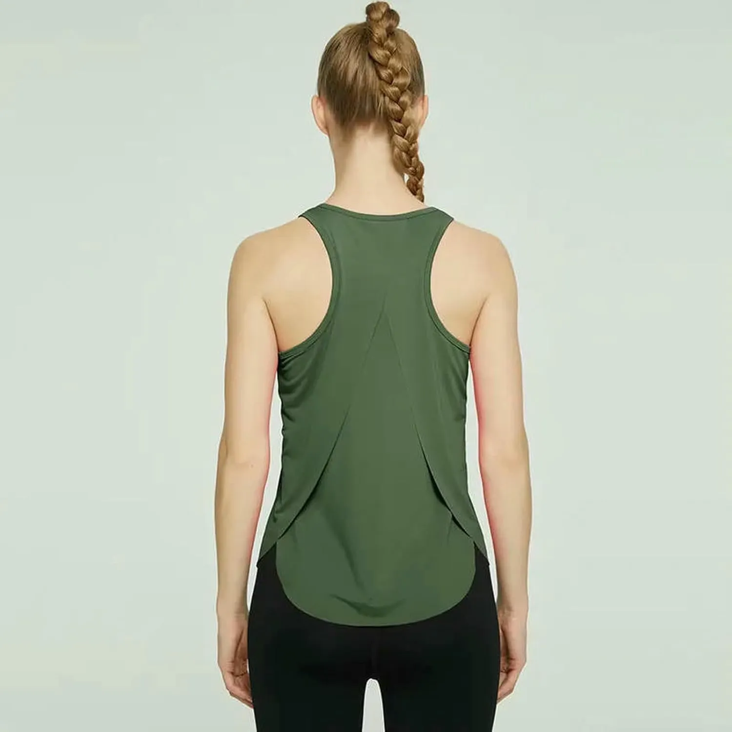 Women Fitness Yoga Gym Sports Quick Dry Tank Top Sleeveless Top Loose Running Cycling Shirt