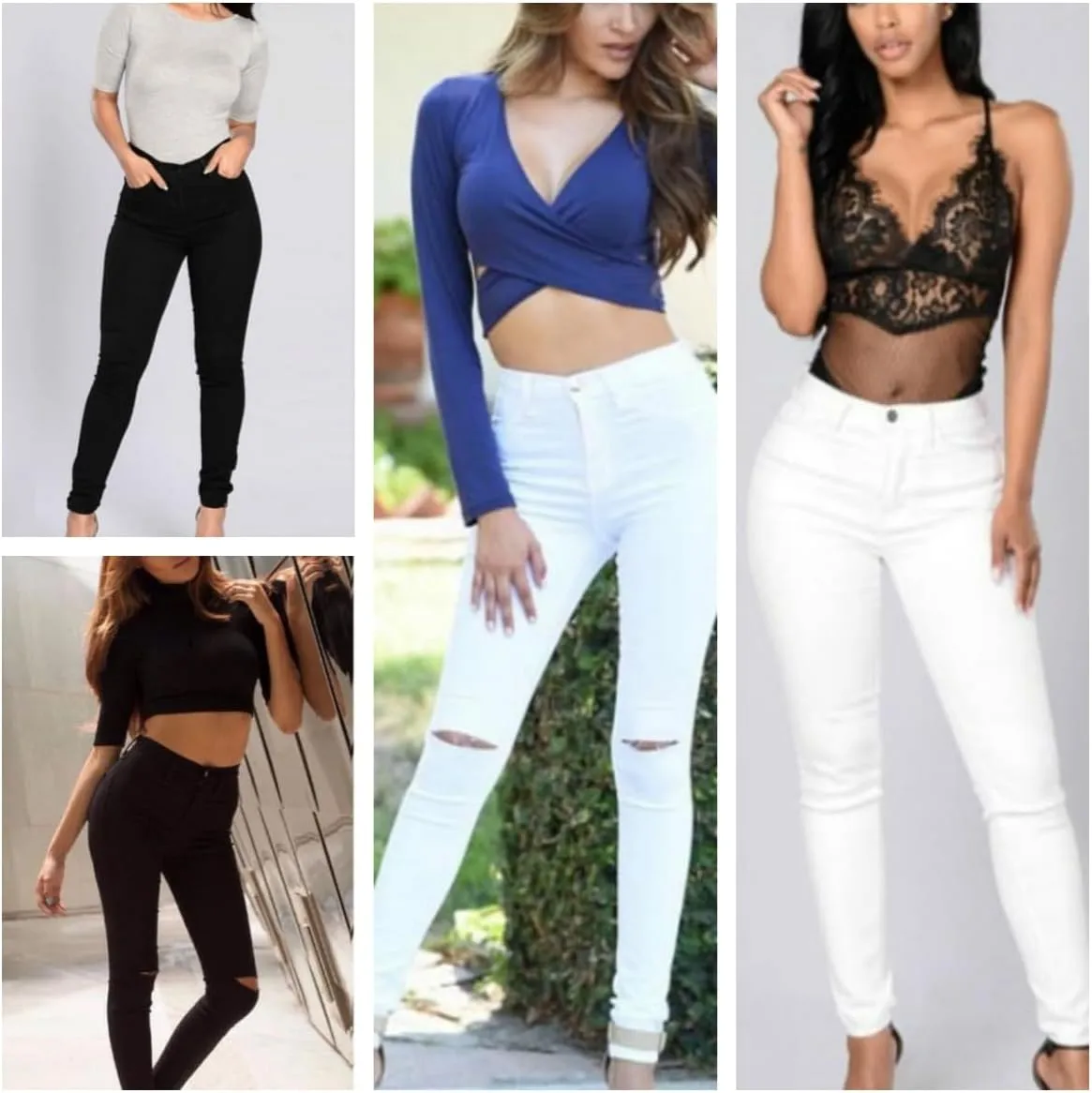 Women High Waist Jeans