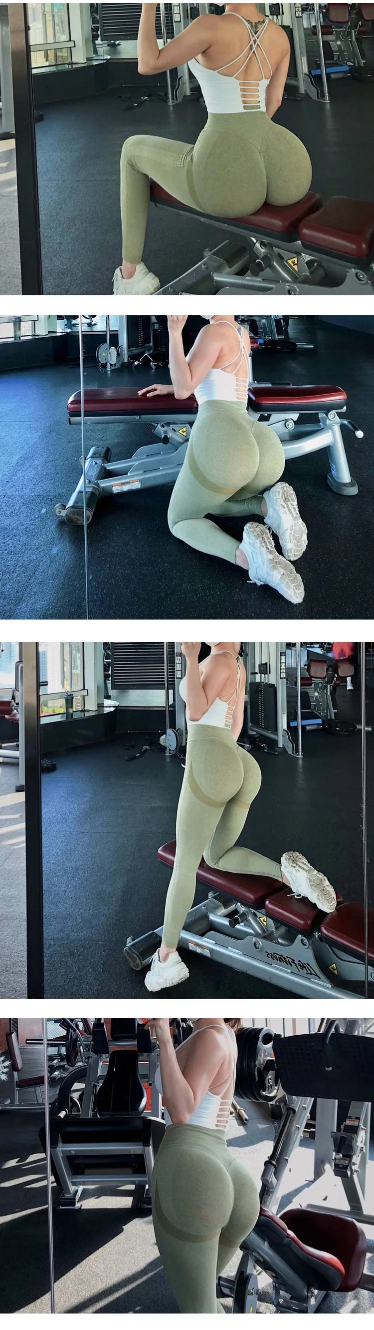 Women Seamless Yoga Set Fitness Sports Suits Gym Clothing Long Sleeve Crop Top Shirts High Waist Running Leggings Workout Pants
