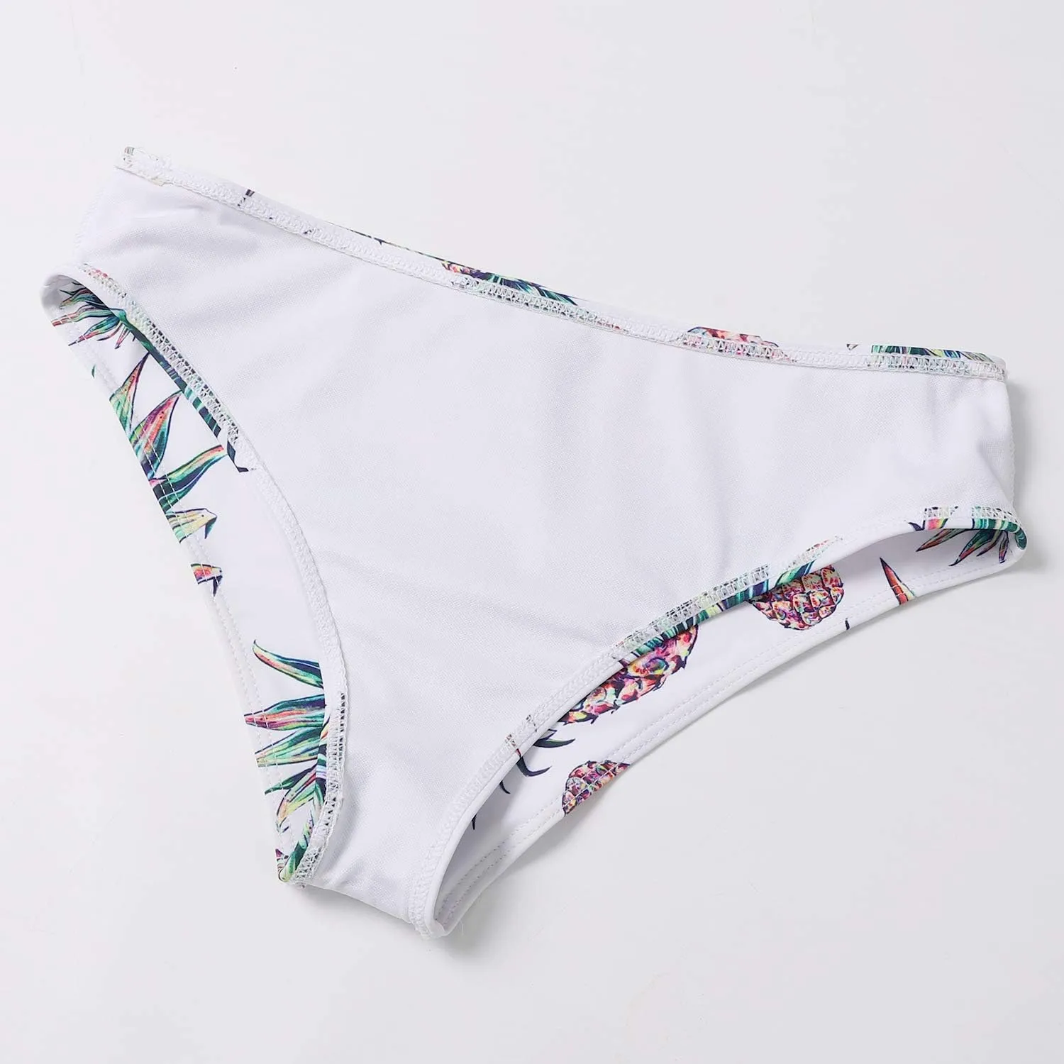 Women Tankinis V Neck Lace Up Backless High Waisted Swimsuit Flexible Tummy Control Bathing Suit