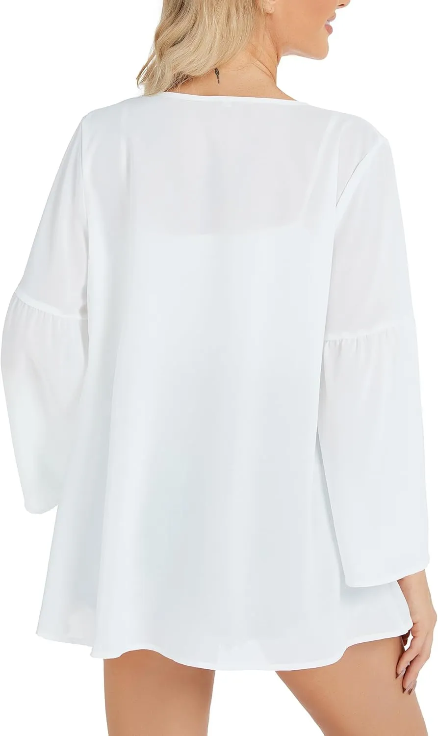 Womens Boho Floral Chiffon Kimono Swimsuit Cover Ups Tops Lightweight Beach Lightweight Summer Cardigans