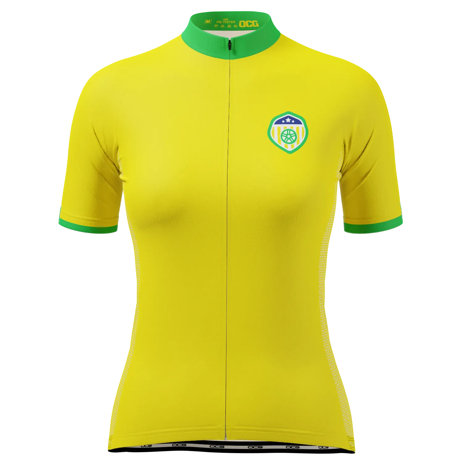 Women's Brazil Soccer Short Sleeve Cycling Jersey