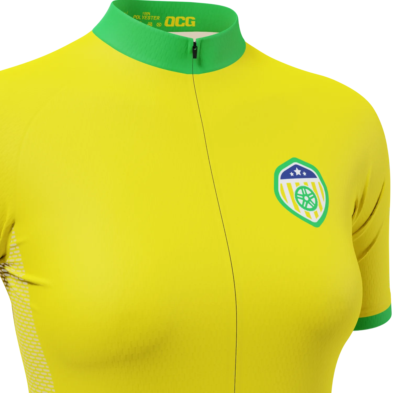 Women's Brazil Soccer Short Sleeve Cycling Jersey