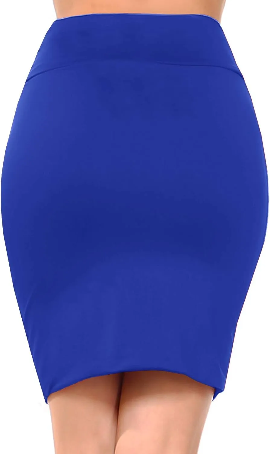 Women's Casual Stretchy Bodycon Pencil Mid-Mini Skirt