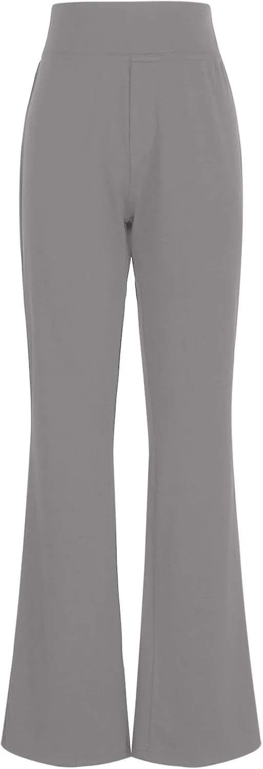 Womens Dress Pants Casual Stretchy High Waist Bell-Bottoms Slacks Business High Waist Bootcut Trousers with Pockets