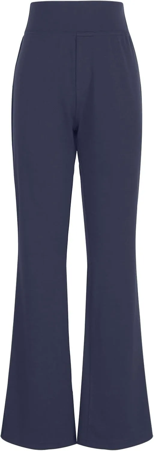 Womens Dress Pants Casual Stretchy High Waist Bell-Bottoms Slacks Business High Waist Bootcut Trousers with Pockets