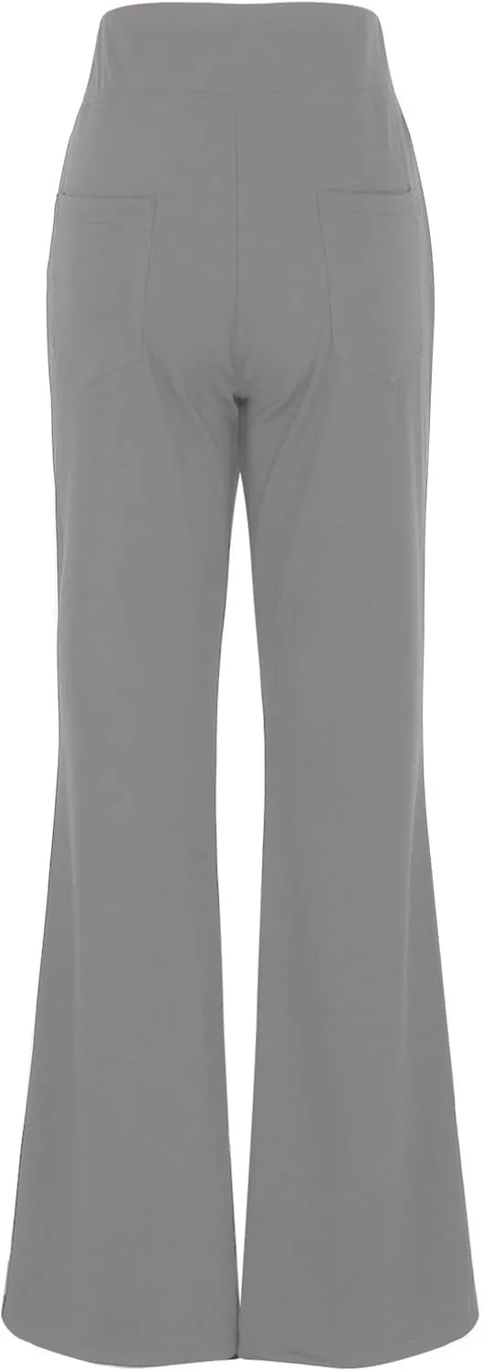 Womens Dress Pants Casual Stretchy High Waist Bell-Bottoms Slacks Business High Waist Bootcut Trousers with Pockets