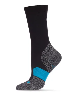 Women's Marled Block Performance 4-Way Crew Nylon Moderate Compression Socks