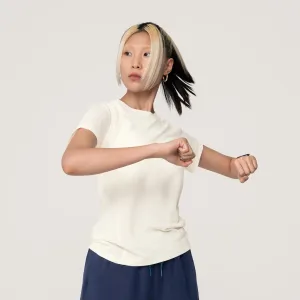 Women's Natural Run Tee - Natural White