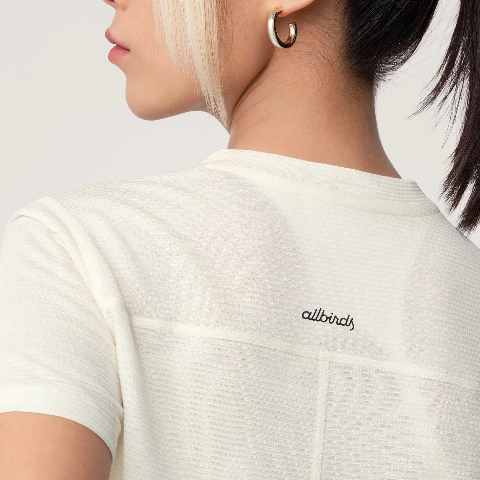 Women's Natural Run Tee - Natural White