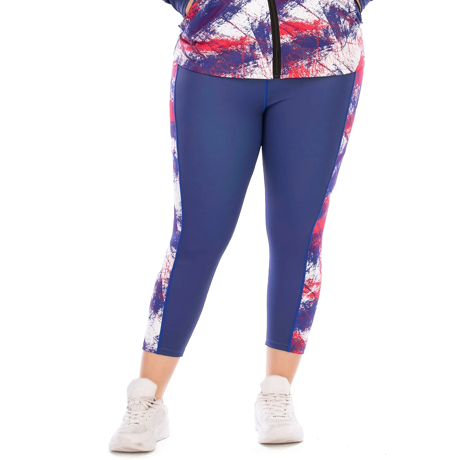 Women's Plus Size Yoga Pants Printed High Waist Leggings