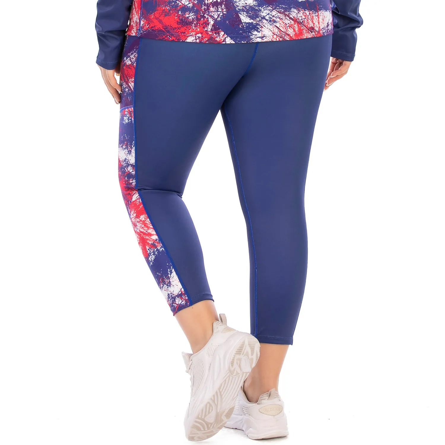 Women's Plus Size Yoga Pants Printed High Waist Leggings
