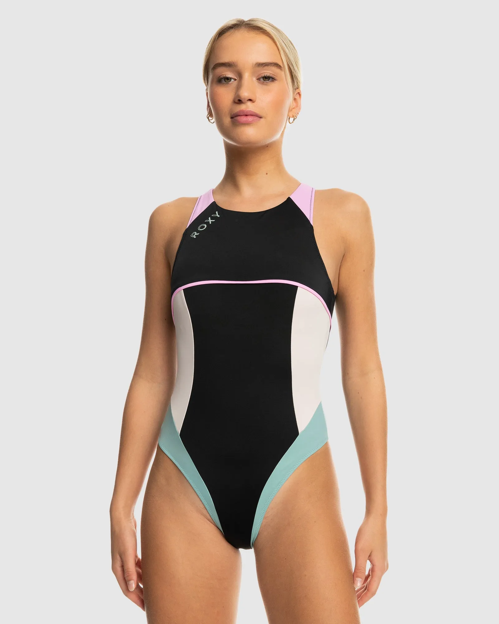 Womens Roxy Active Tech 1 Pce Sd One Piece Swim