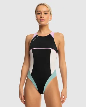 Womens Roxy Active Tech 1 Pce Sd One Piece Swim