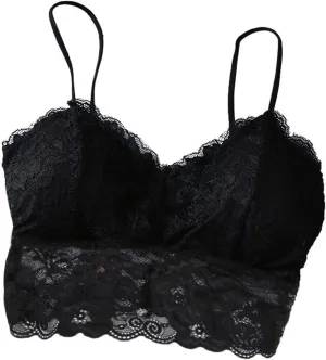 Women's Sexy Underwear Daily French Floral Lace Bralette Lightweight Elastic Night Sleep Lightweight Lounge Lingerie