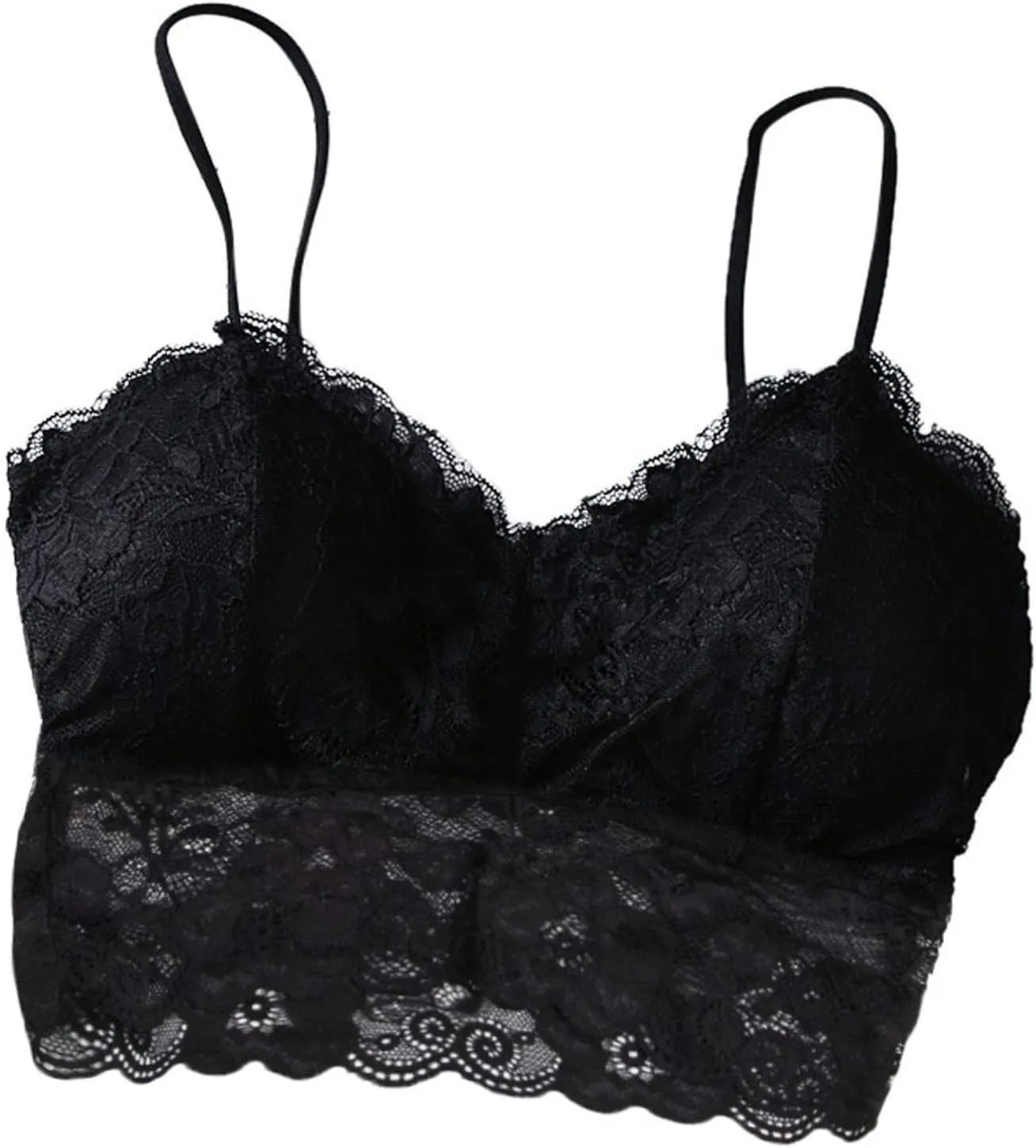 Women's Sexy Underwear Daily French Floral Lace Bralette Lightweight Elastic Night Sleep Lightweight Lounge Lingerie