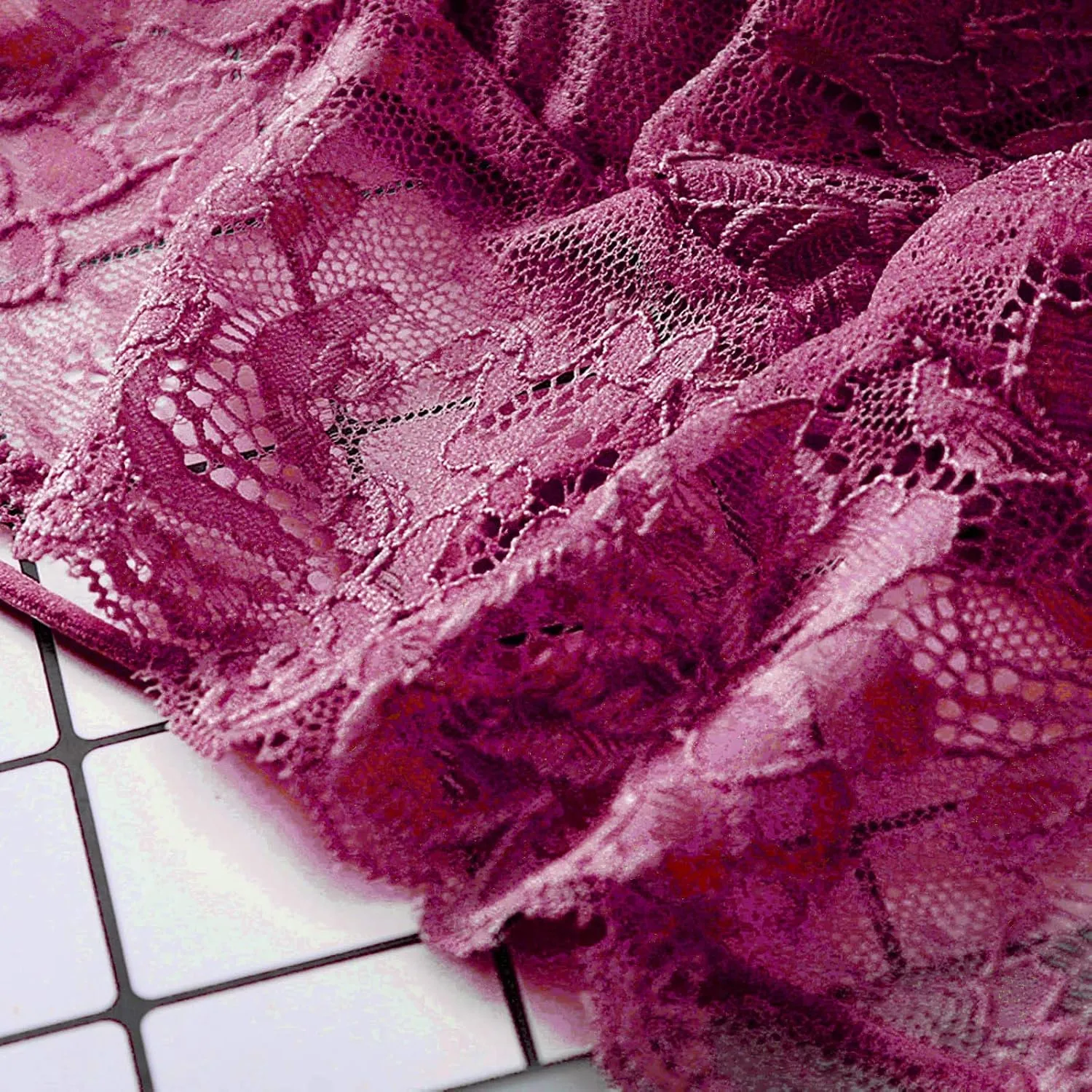 Women's Sexy Underwear Daily French Floral Lace Bralette Lightweight Elastic Night Sleep Lightweight Lounge Lingerie