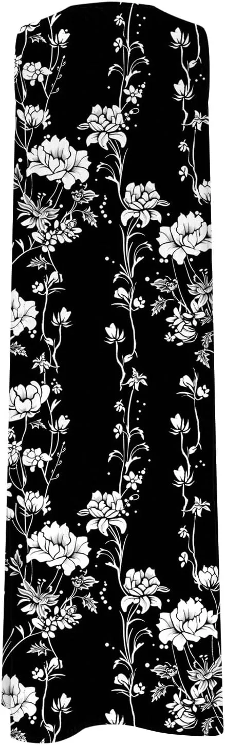 Women's Sleeveless Dress V Neck Floral Printed Casual Summer Spring Summer Lightweight Lightweight Clothing 2025
